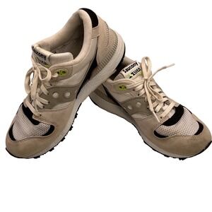 Saucony Azura Womens Tan Cream Black Neon Sneakers S60437-17 Size 7